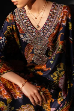Printed Embroidered Kaftan - KFE26-134