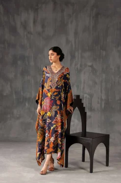 Printed Embroidered Kaftan - KFE26-134