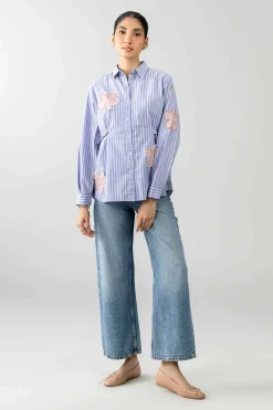 Printed Embroidered Shirt - AS26-71
