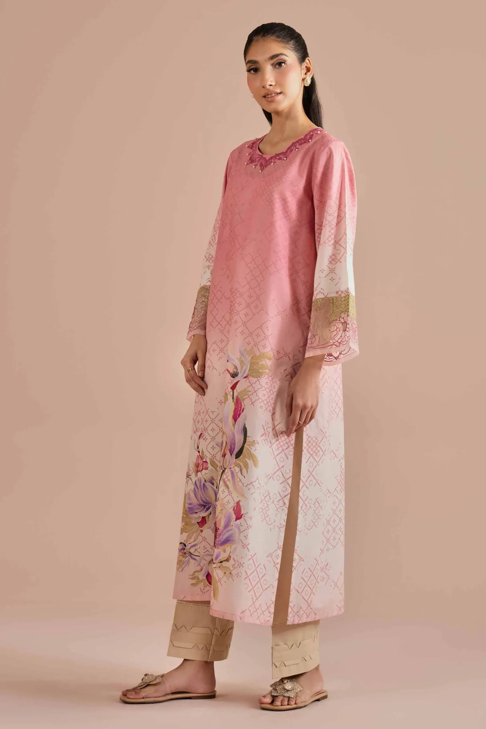 Printed Embroidered Shirt - PE26-03
