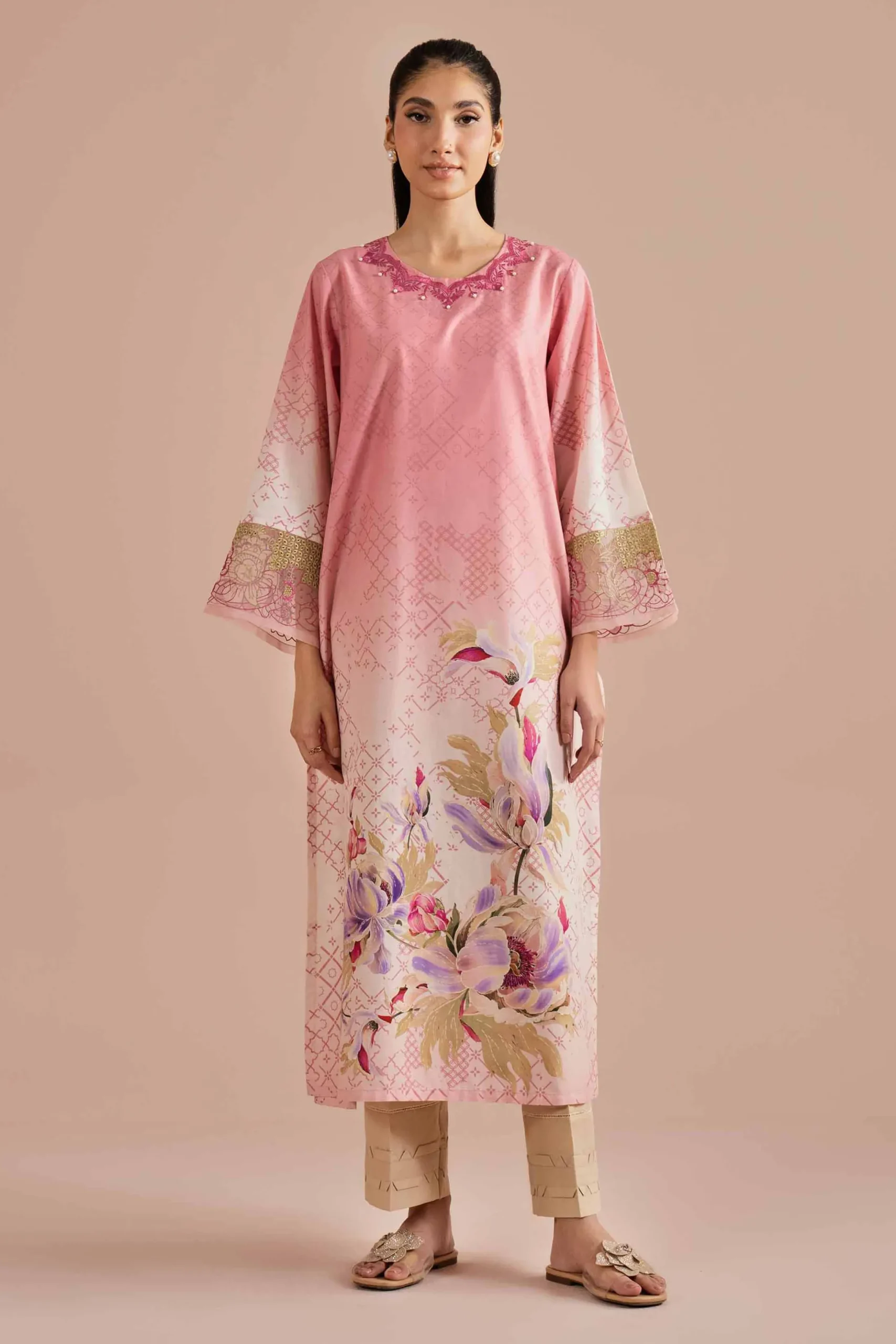 Printed Embroidered Shirt - PE26-03