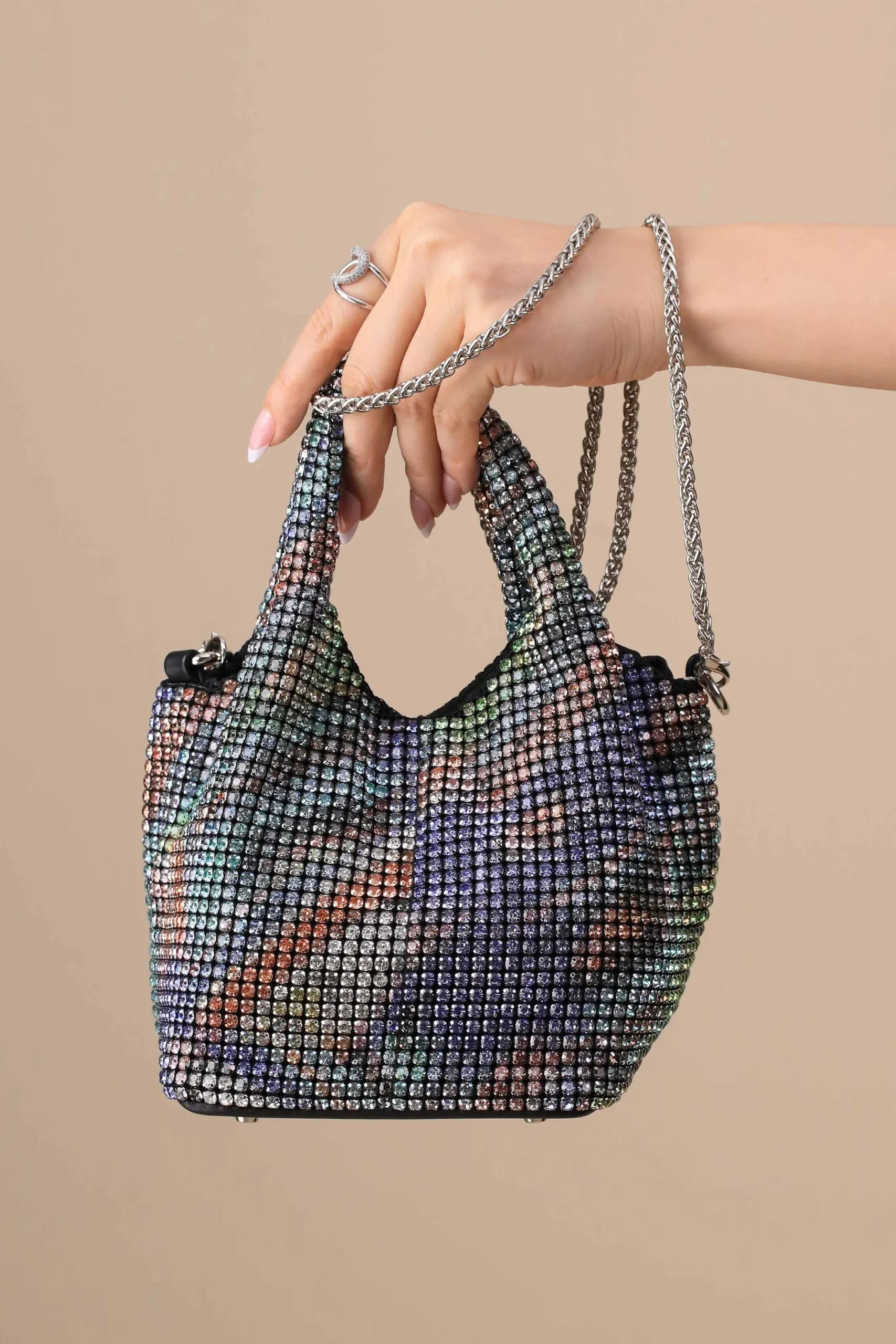 Silver Blue Clutch-444182108