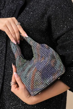 Silver Blue Clutch-444182108