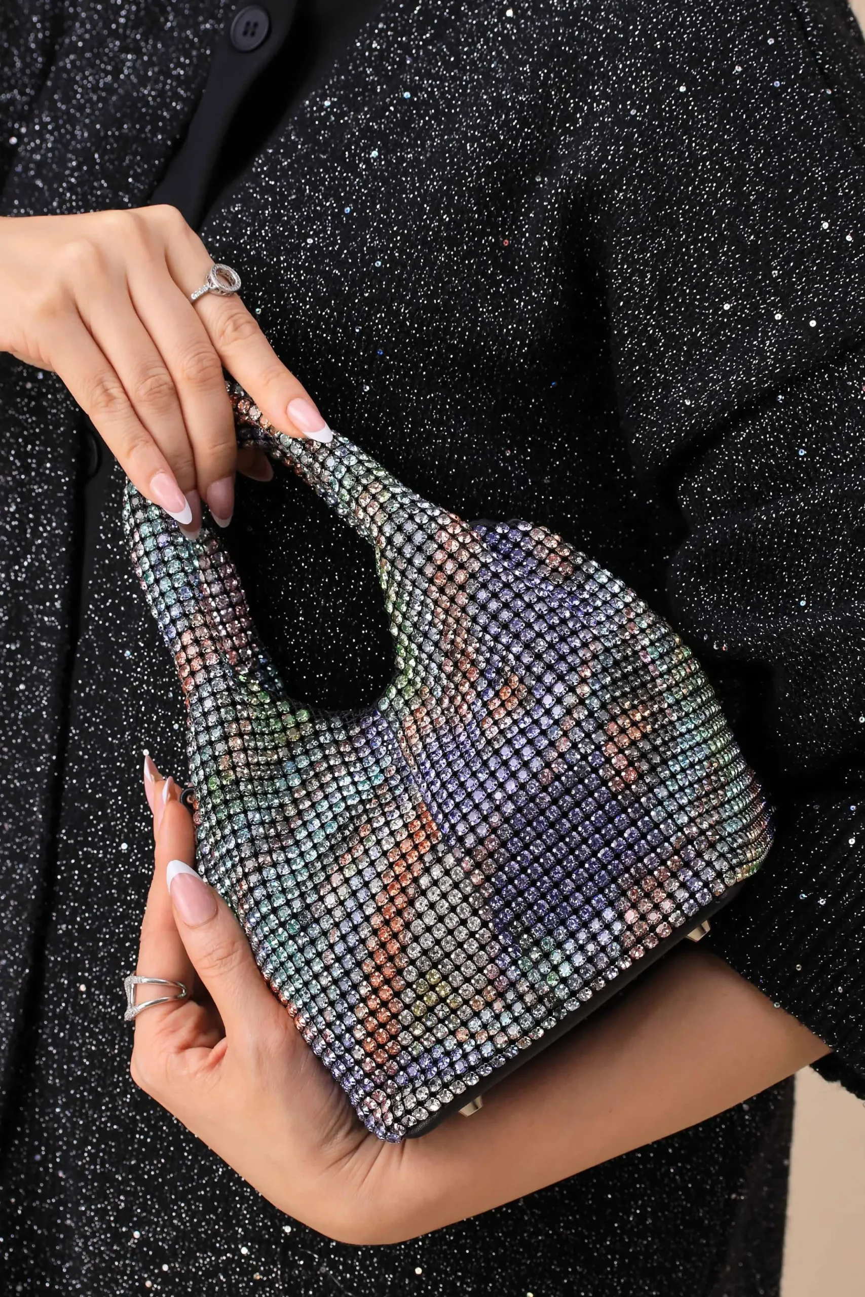 Silver Blue Clutch-444182108