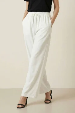 White Women Pants-447980112