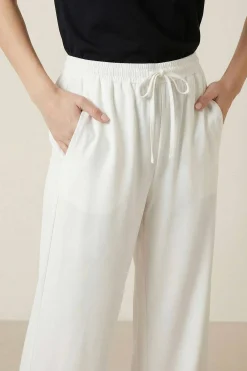 White Women Pants-447980112
