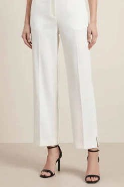 White Women Pants-447960112